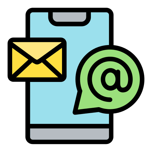 Smartphone cellphone mail message icon