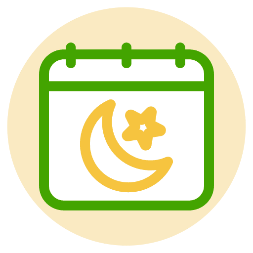 Calendar muslim ramadan cultures icon