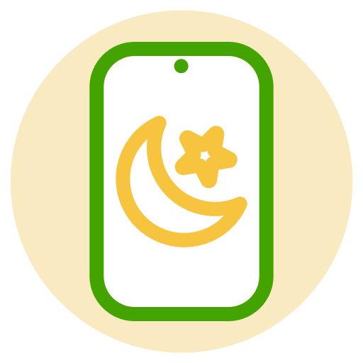 Ramadan app ui mobile phone icon