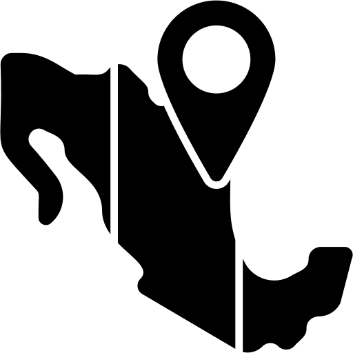 Mexico maps and location nation map icon