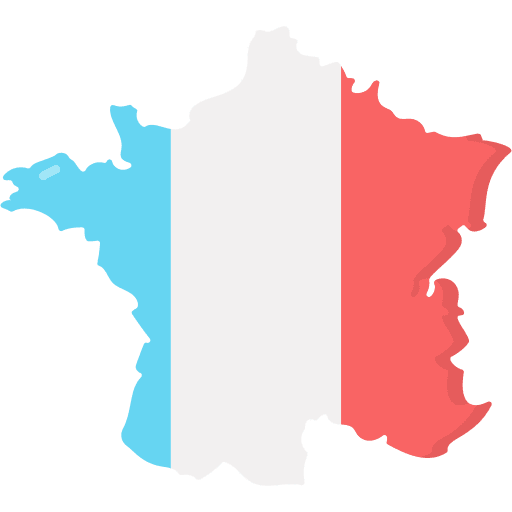 France flag country map icon