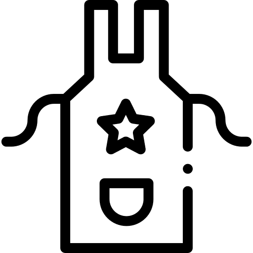 Apron kitchen clothing cleaning icon