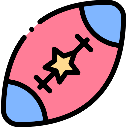Ball rugby sports and competition play icon Ball rugby sports and competition play icon