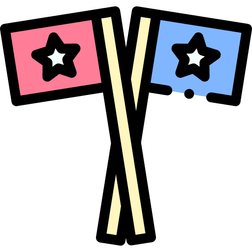 Flags independence day 4th of july usa icon Flags independence day 4th of july usa icon