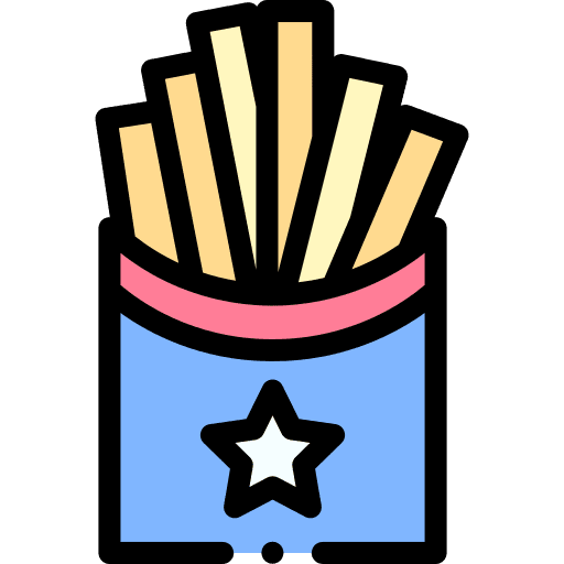 Fries junk food food and restaurant potatoes icon Fries junk food food and restaurant potatoes icon