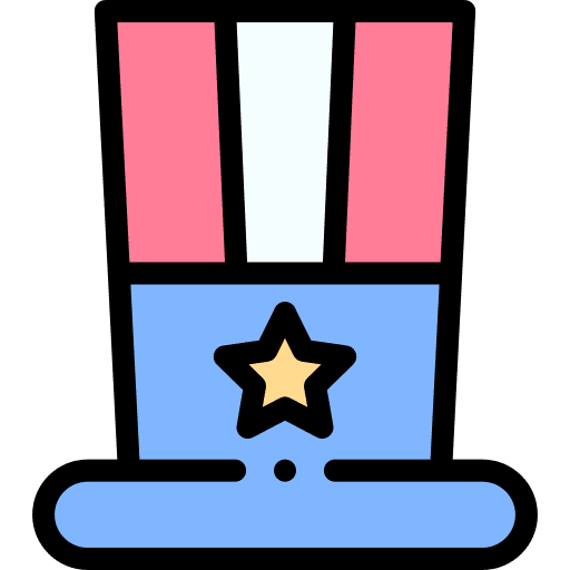 Hat independence day 4th of july celebration icon Hat independence day 4th of july celebration icon