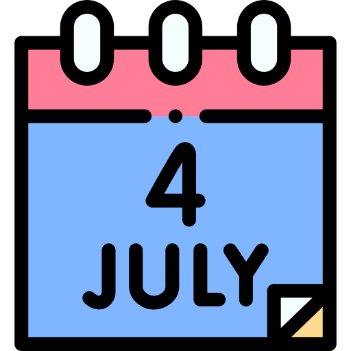 Independence day 4th of july time and date independence day icon Independence day 4th of july time and date independence day icon