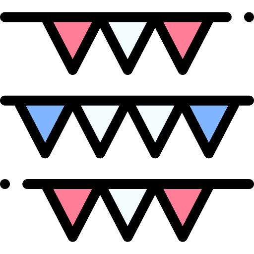Pennant bunting celebration pennant icon Pennant bunting celebration pennant icon