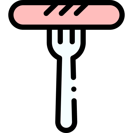 Sausage sausage bbq food and restaurant icon Sausage sausage bbq food and restaurant icon