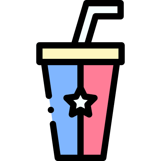 Soft drink straw plastic cup usa icon Soft drink straw plastic cup usa icon