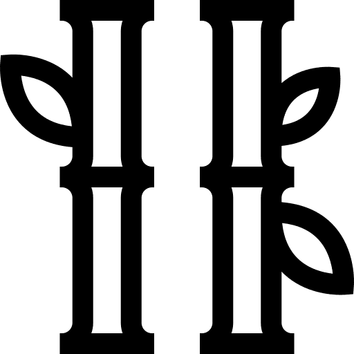 Bamboo organic botanical plant icon