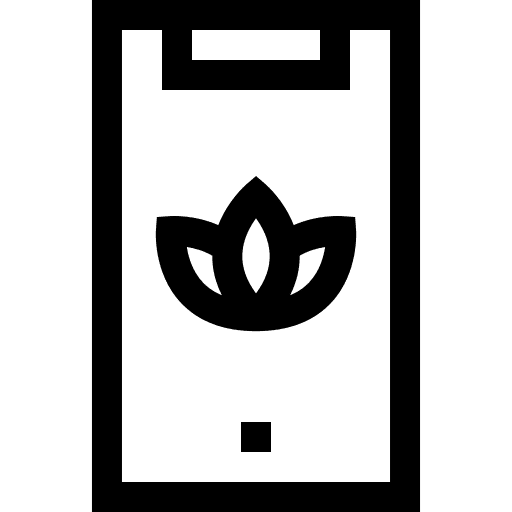 Mobile app wellness communications lotus flower icon