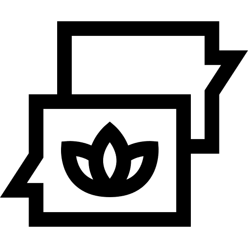 Chat communications flower chat icon