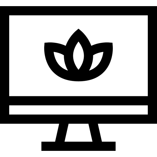 Computer computer yoga wellness icon