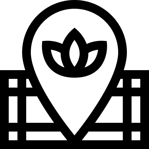 Location meditation yoga location icon