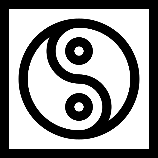 Yin yang balance cultures taoism icon