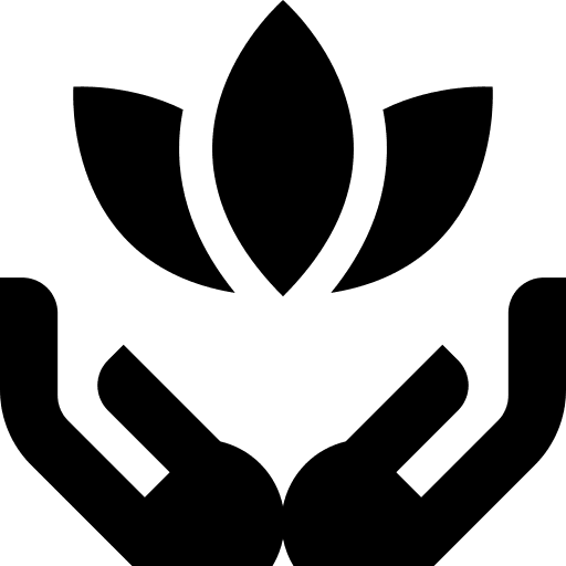 Yoga meditation chakra hands icon