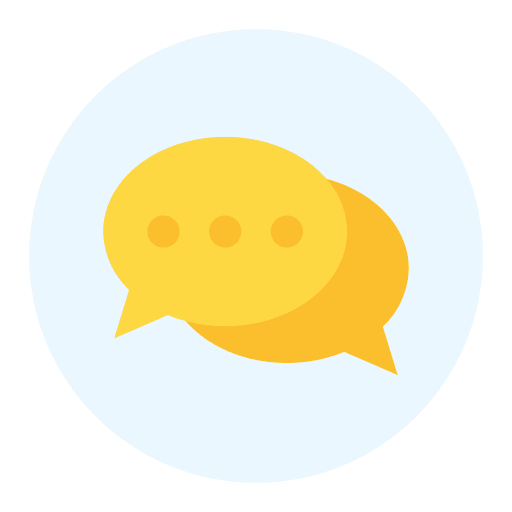Chat speak topics communications icon