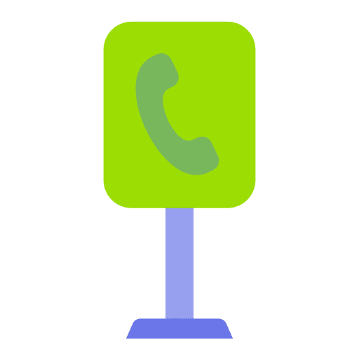 Payphone telephone communications phone outline icon