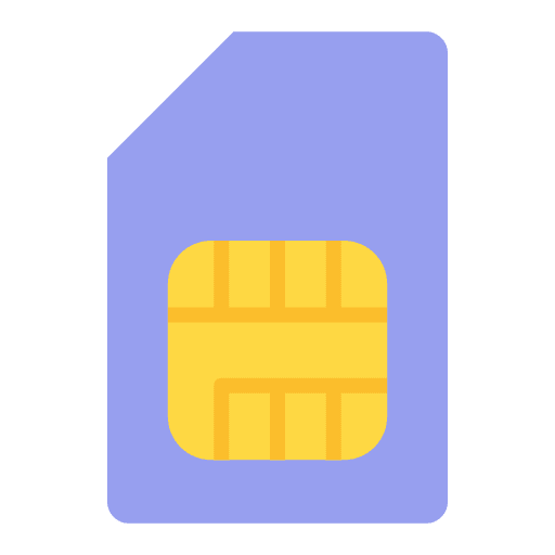 Sim card sim card chip cellular icon
