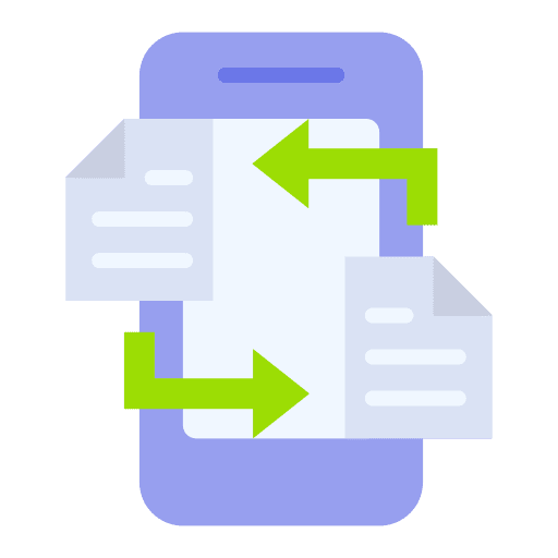 File transfer smartphone file transfer communications icon