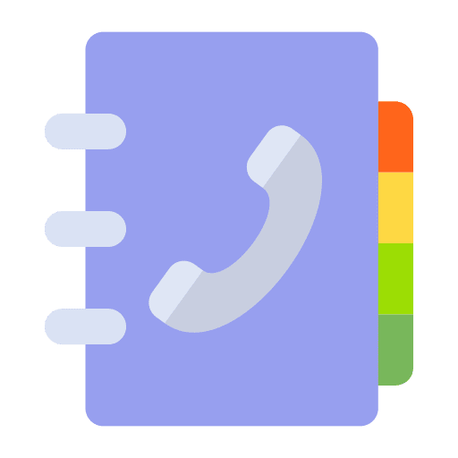 Phone book phone number contact person agenda icon