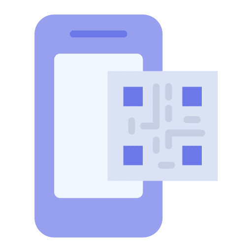 Qr scan communications mobile scan icon