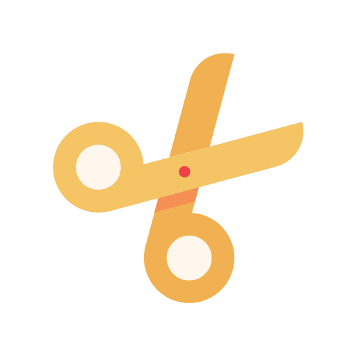 Scissors cutting handcraft tools icon