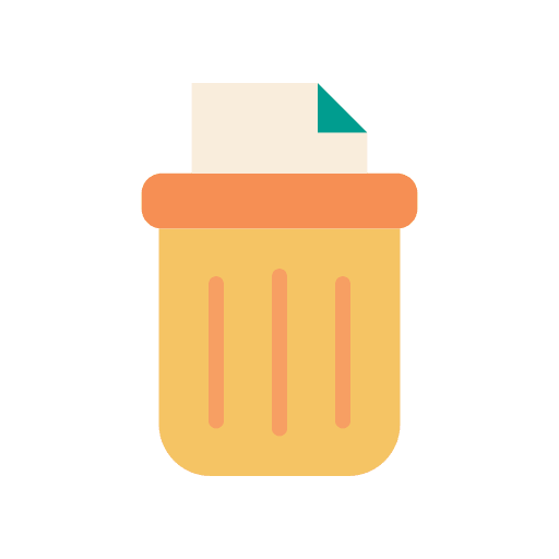Paper bin trash can garbage miscellaneous icon
