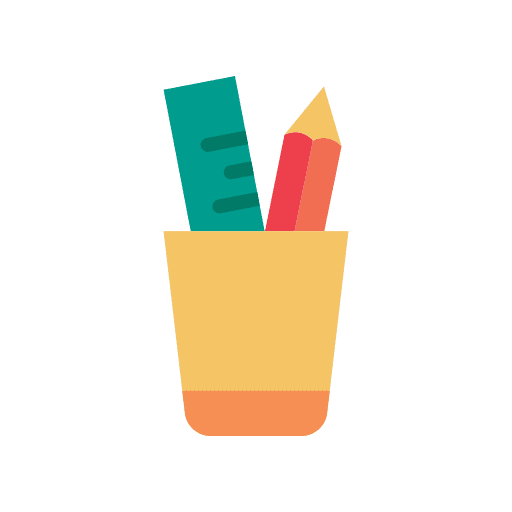 Pencil case office material writing school material icon Pencil case office material writing school material icon