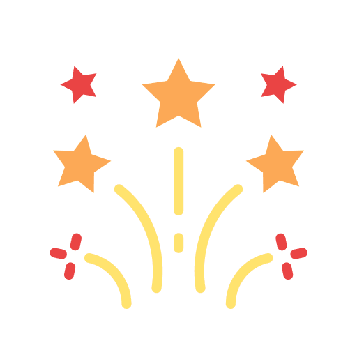 Fireworks stars celebration entertainment icon Fireworks stars celebration entertainment icon