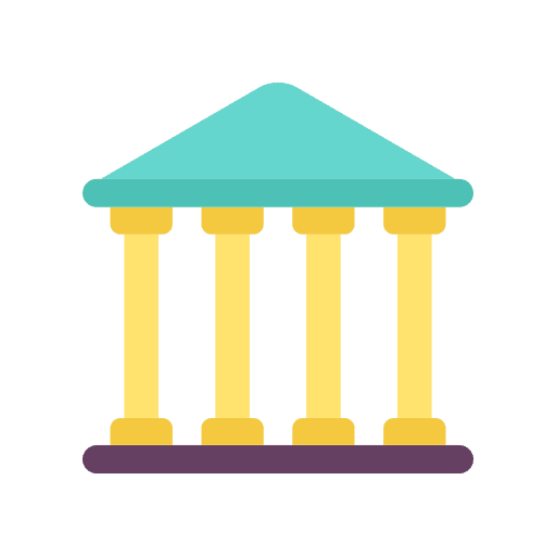 Museum decoration column museum art icon