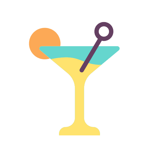Cocktail martini drink food and restaurant icon Cocktail martini drink food and restaurant icon