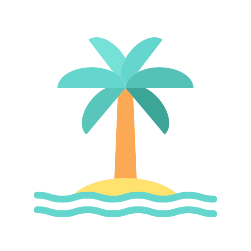 Island landscape tropical sand icon Island landscape tropical sand icon