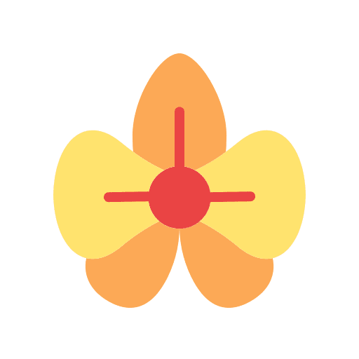 Orchid nature petals blossom icon Orchid nature petals blossom icon