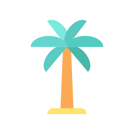 Palm tree summer botanical holiday icon Palm tree summer botanical holiday icon