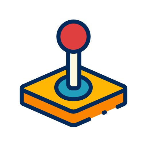 Joystick gamer multimedia video game icon