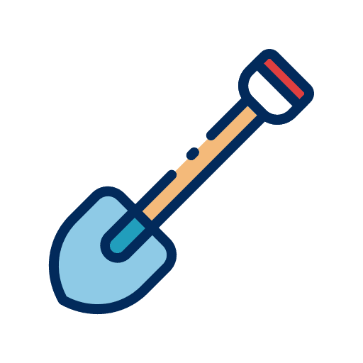 Shovel digging shovel garden tool icon Shovel digging shovel garden tool icon