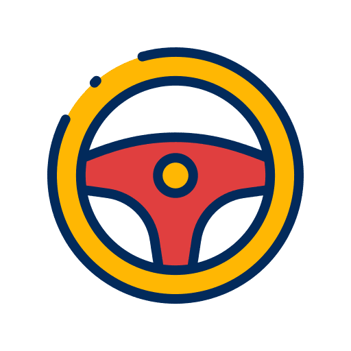 Steering wheel transport driving race icon Steering wheel transport driving race icon
