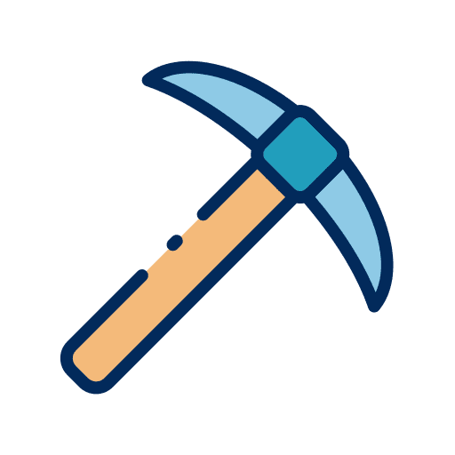 Pickaxe digging mine pick icon Pickaxe digging mine pick icon