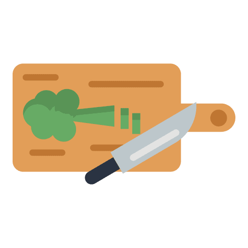 Chopping board kitchen cut food and restaurant icon