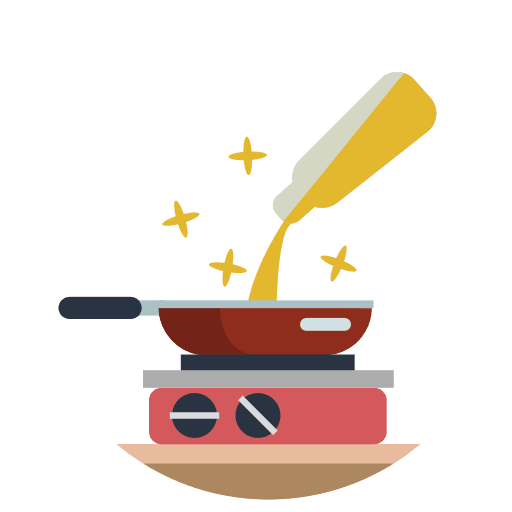 Cooking hot pan cook icon