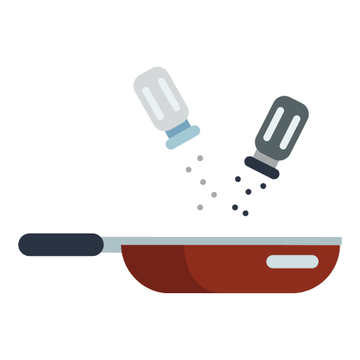 Cooking pan food seasoning icon