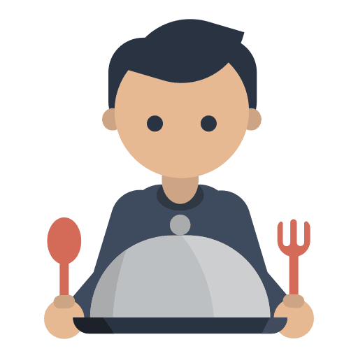 Meal hot food healthy chef icon