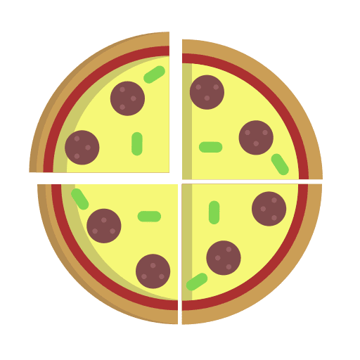 Pizza fast food meal pizza slices icon