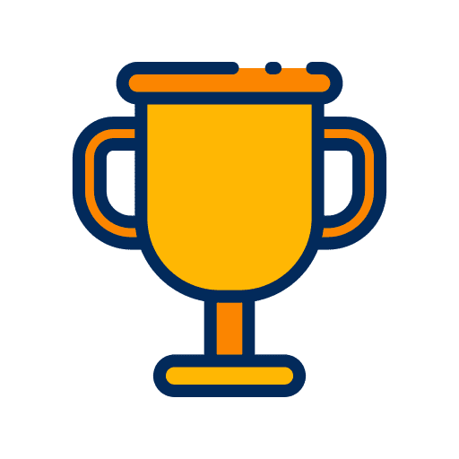 Trophy quality sports and competition award icon Trophy quality sports and competition award icon