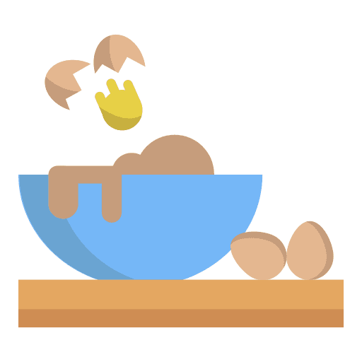 Baking bowl cupcake baking icon
