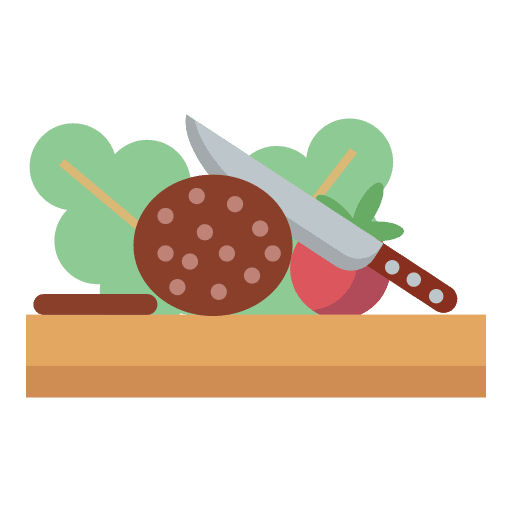 Chopping board food and restaurant chopping board cut icon
