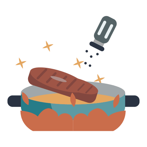 Cooking meat cook food icon