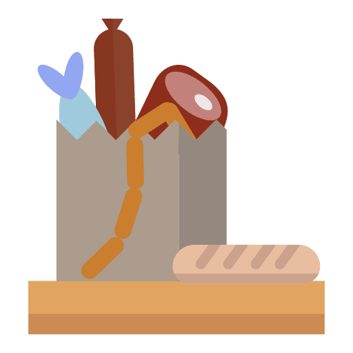 Shopping food goods butcher shop icon